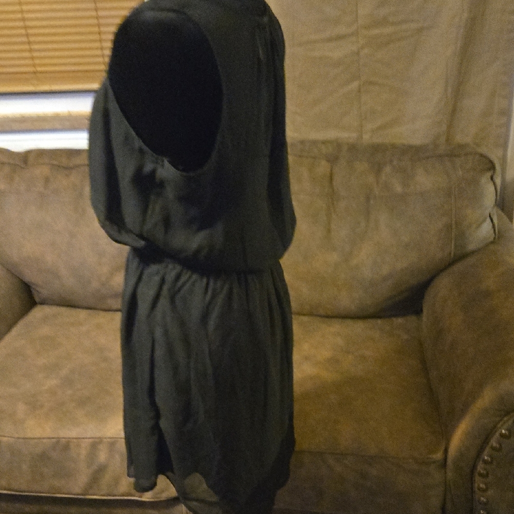 Black Buttonup Sleeveless Mini Dress Made By Love On A Hanger Size M - Picture 5 of 12